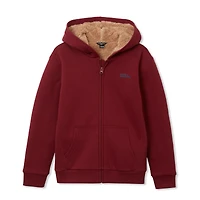 Boys Camp Fleece Faux Shearling-Lined Hoodie