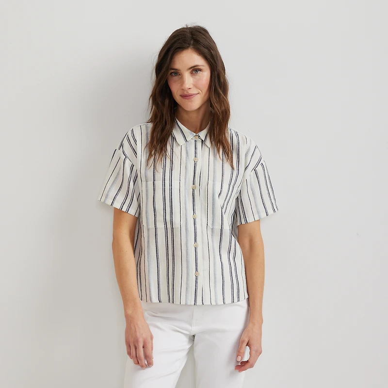 Women's Destination Utility Shirt - Crinkle Stripe