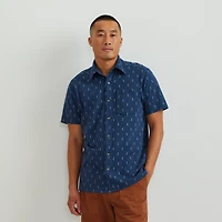 Men's Knit Baja Pocket Button-Up Shirt