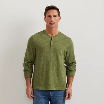 Men's Slub Jersey Henley