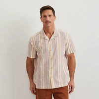 Men's Novelty Camp Shirt- Stripe