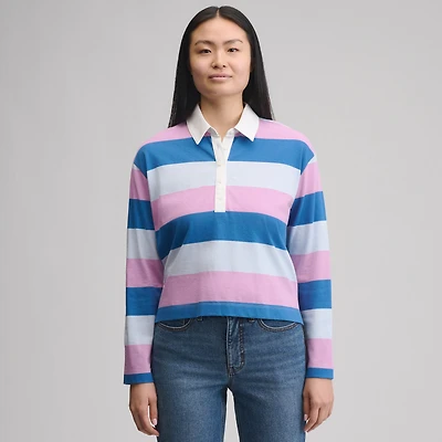 Women's Long-Sleeve Rugby Polo