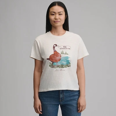 Women's Short-Sleeve Relaxed Boyfriend Graphic T-Shirt - Goose