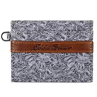 Pioneer Leather And Printed Cotton Canvas Card Case