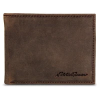 Leather Removable Passcase Wallet With Embossed Sasquatch