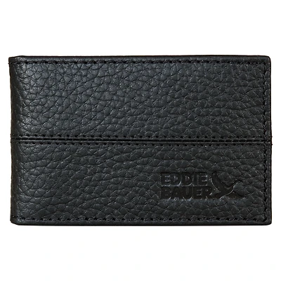 Rugged Leather Money Clip Bifold Wallet
