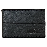 Rugged Leather Money Clip Bifold Wallet