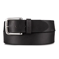 Bridle Leather Belt With Nickel Finish Buckle