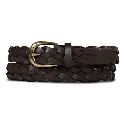 Thin Braided Leather Belt