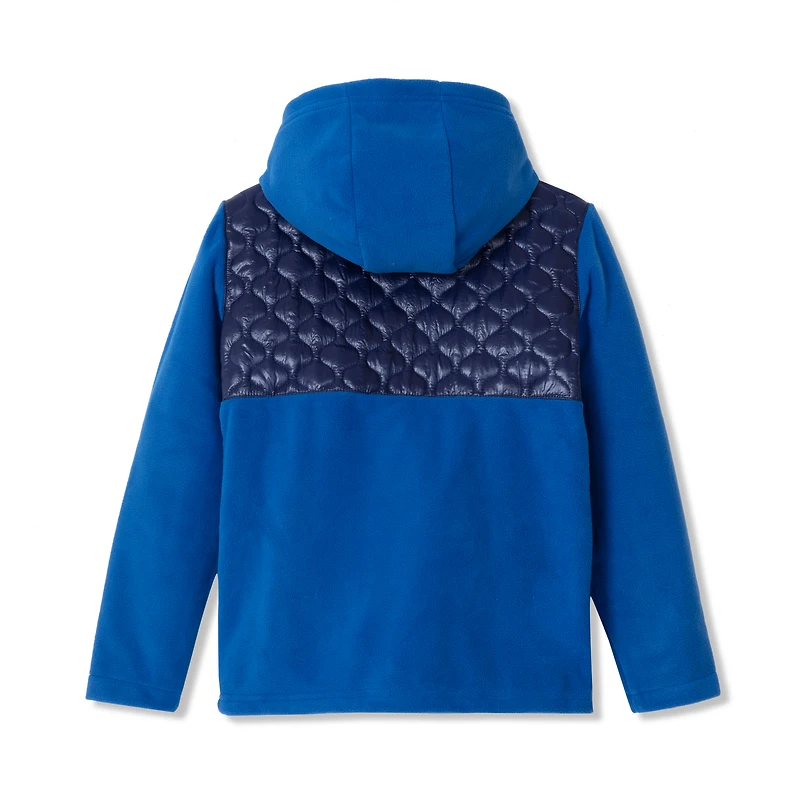 Kids Quest Fleece Mixed Media Hooded Jacket