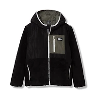 Kids Fleece Mixed Media Hooded Jacket