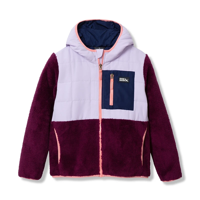 Kids Fleece Mixed Media Hooded Jacket