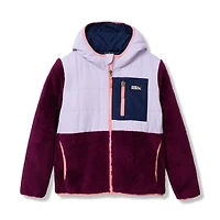 Kids Fleece Mixed Media Hooded Jacket