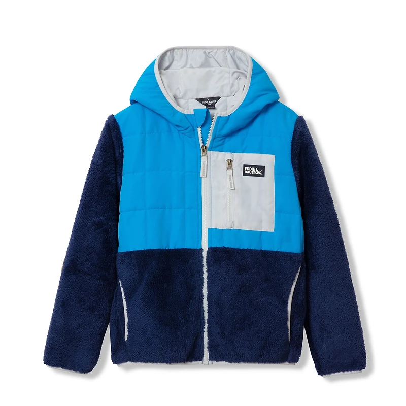 Kids Fleece Mixed Media Hooded Jacket