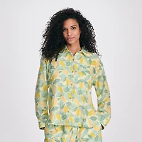 Women's Woven Printed Cotton Long Sleeve Shirt