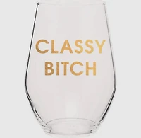 Classy Bitch Stemless Wine Glass