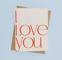 I Love You card