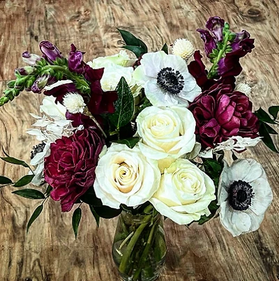 Jewel toned anniversary Flowers