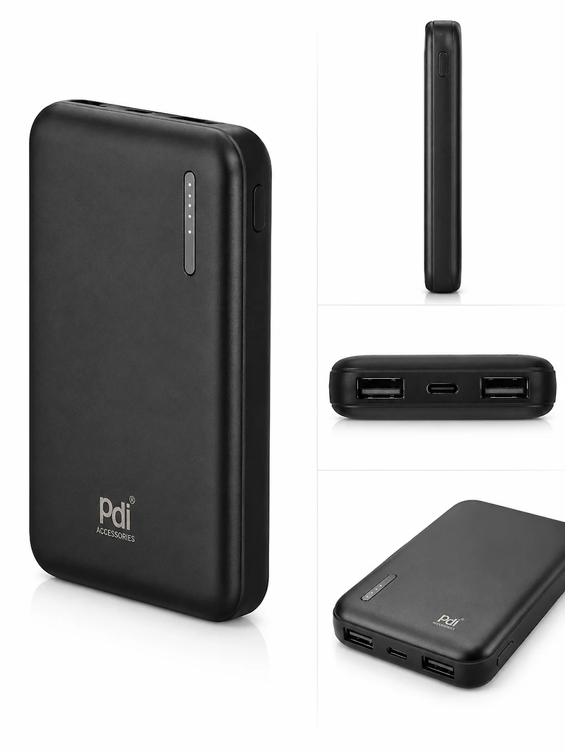 PDI Accessories 5000mAh Power Bank – Fast Charge, 3 Ports
