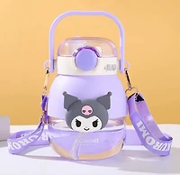 Kuromi Kawaii Water Bottle 1050ml Large Capacity - Sanrio