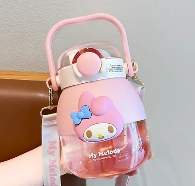 Hello Kitty Kawaii Water Bottle 1050ml Large Capacity - Sanrio