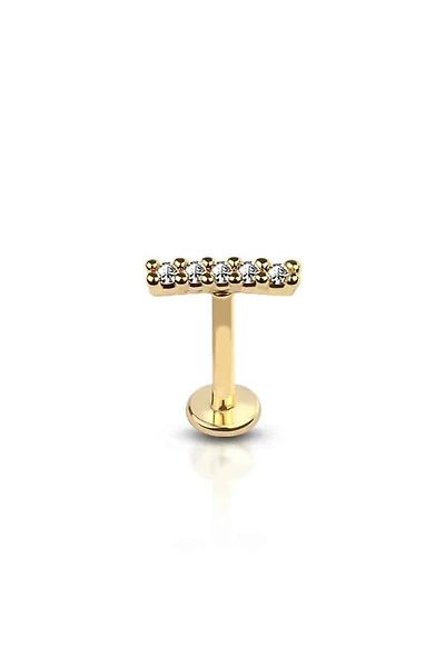 Crystal Dots Bar Flat Back 16g