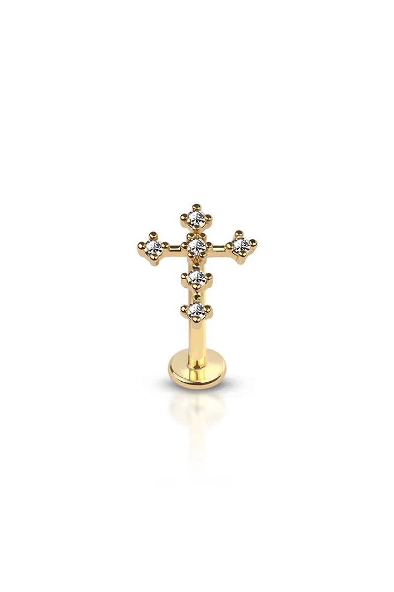 Premium Crystal Cross Flat Back 16g