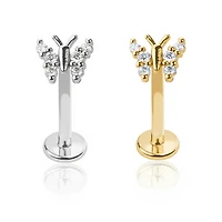 Claw-Set Crystal Butterfly Flat Back 16g