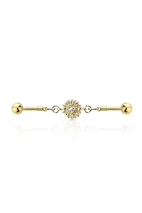 PREMIUM Blooming Flower Chain Industrial Barbell 14g