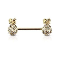 Crystal Pineapple Nipple Barbell 14g