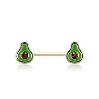 Avocado Nipple Barbell 14g
