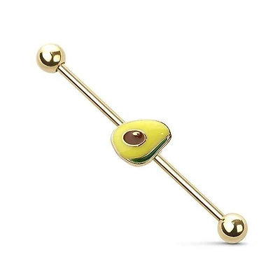 Avocado Fancy Industrial Barbell 14g