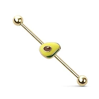 Avocado Fancy Industrial Barbell 14g
