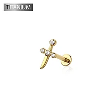 Premium G23 Titanium Dagger Claw-Set Flat Back 16g