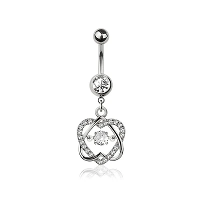 Nested Hearts Navel Dangle 14g