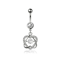 Nested Hearts Navel Dangle 14g