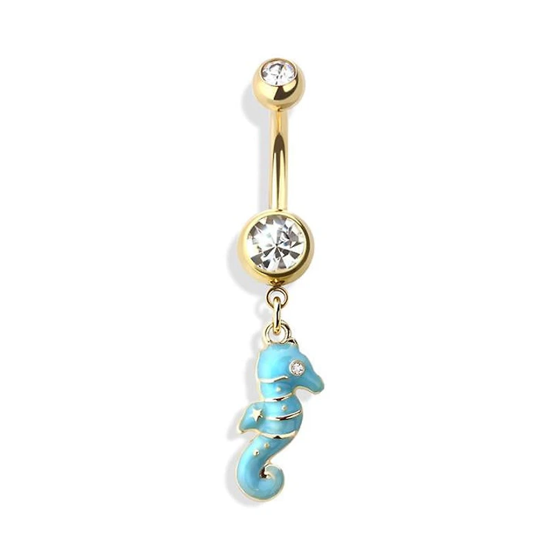 Seahorse Dazzle Navel Dangle 14g