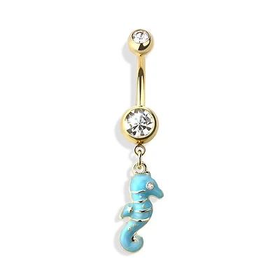 Seahorse Dazzle Navel Dangle 14g