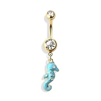 Seahorse Dazzle Navel Dangle 14g