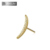 Premium G23 Titanium Crescent Cluster Luxe Threadless Top