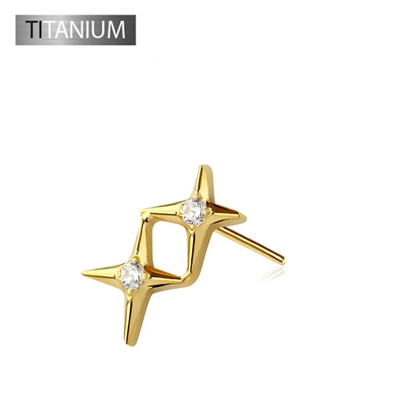 Premium G23 Titanium Sparkle Threadless Top