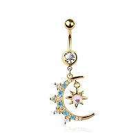 Lunar Glow and Starfall Navel Dangle 14g