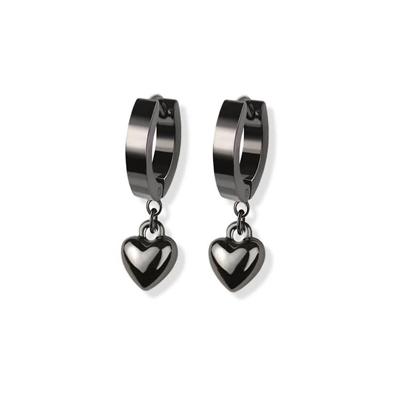 Puffy Hearts Dangle Cuff Earrings