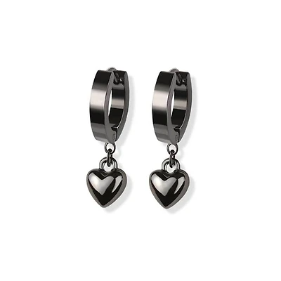 Puffy Hearts Dangle Cuff Earrings