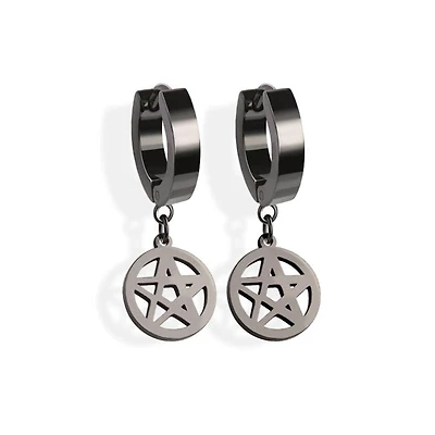 Pentacle Dangle Cuff Earrings