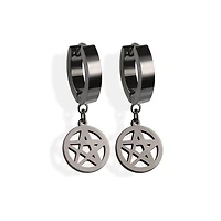 Pentacle Dangle Cuff Earrings