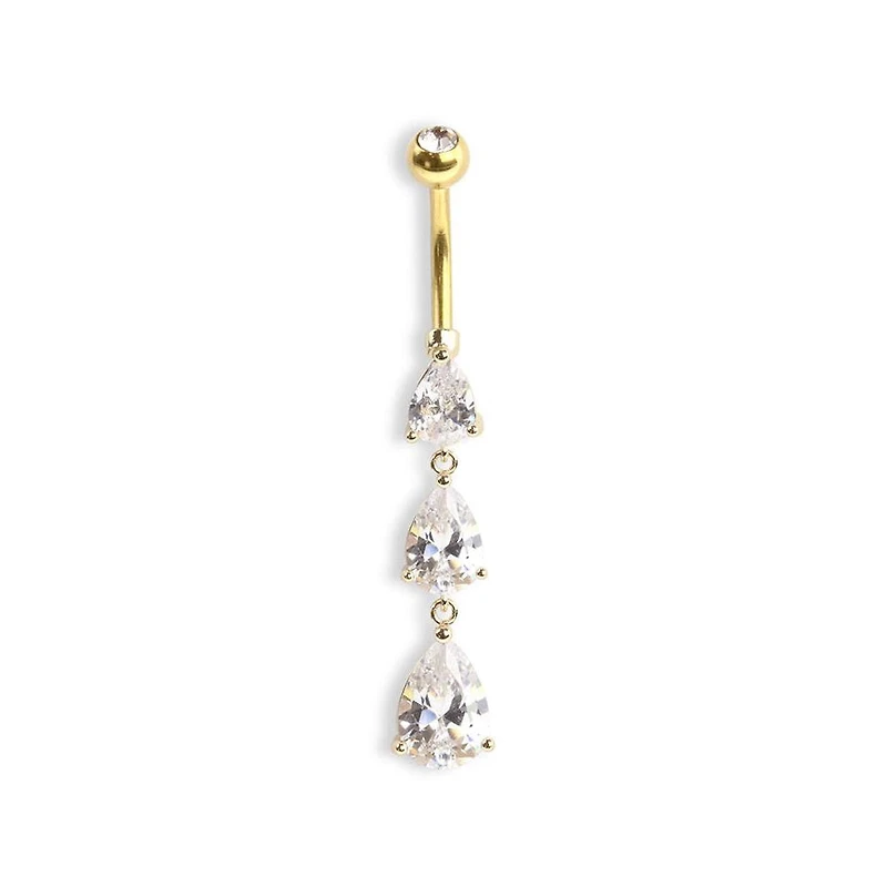 Triple Teardrop Tiered Navel Dangle 14g