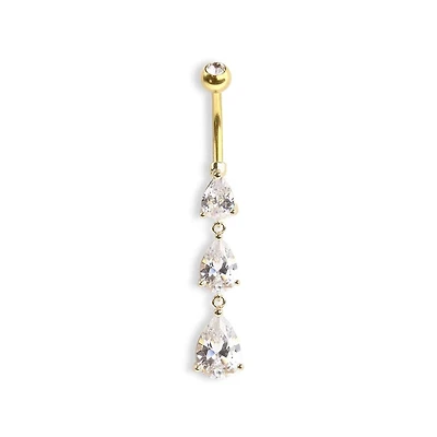 Triple Teardrop Tiered Navel Dangle 14g