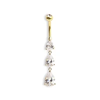 Triple Teardrop Tiered Navel Dangle 14g