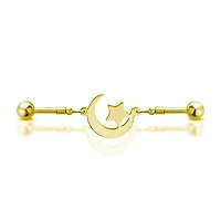 Premium Moon and Start Industrial Barbell 14g